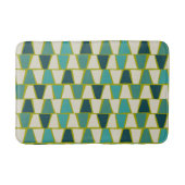Middeneeuwse moderne groene Turquoise Geometric Pr Badmat (Voorkant)