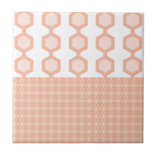 Middeneeuwse moderne hexagons pastel tegeltje