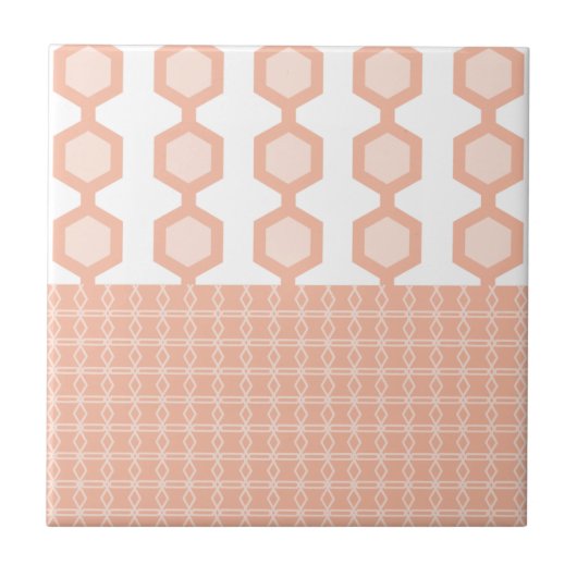 Middeneeuwse moderne hexagons pastel tegeltje (Voorkant)