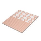 Middeneeuwse moderne hexagons pastel tegeltje (Zijkant)