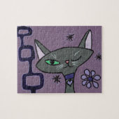 Middeneeuwse moderne kat Puzzle Legpuzzel (Horizontaal)