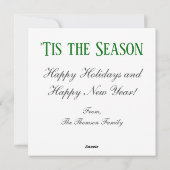  middeneeuwse moderne kerstboom feestdagenkaart (Achterkant)