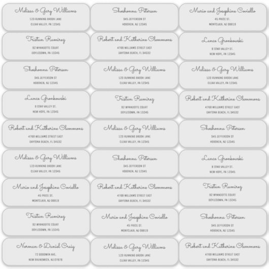 Middeneeuwse moderne MCM-gastadreslabel Sticker (Voorkant)