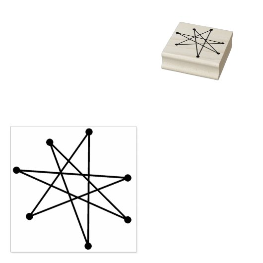 Middeneeuwse moderne, minimale atoomstartster rubberstempel (Gestempeld)