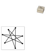 Middeneeuwse moderne, minimale atoomstartster rubberstempel (Gestempeld)