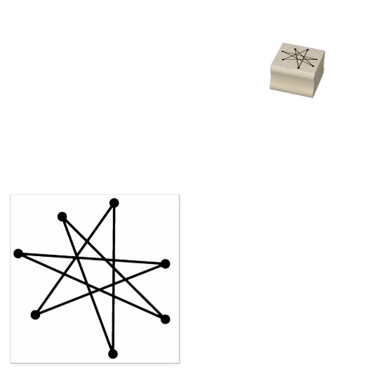 Middeneeuwse moderne, minimale atoomstartster rubberstempel (Gestempeld)