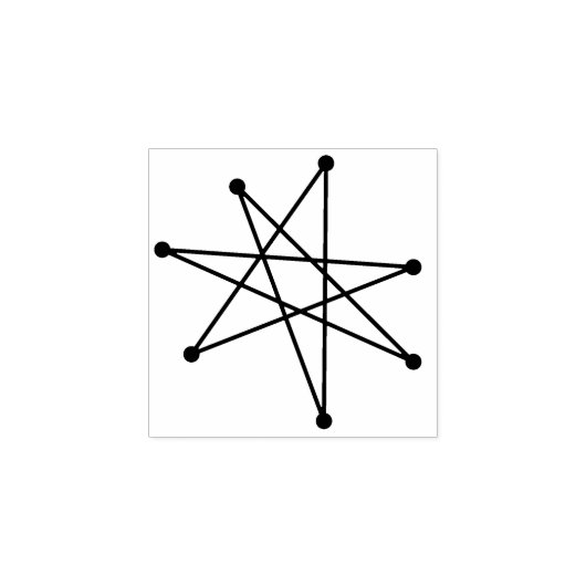 Middeneeuwse moderne, minimale atoomstartster rubberstempel (Afrduk)