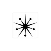 Middeneeuwse moderne, minimale atoomstartster rubberstempel (Afrduk)
