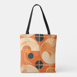 Middeneeuwse moderne plaat geïnspireerd tote bag