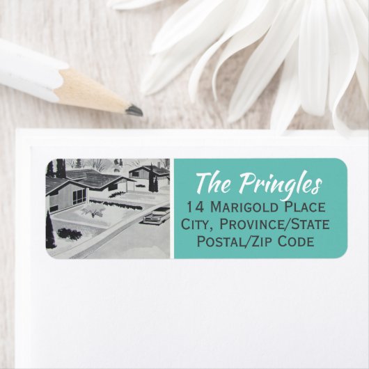 Middeneeuwse moderne Return Address Label (Insitu)