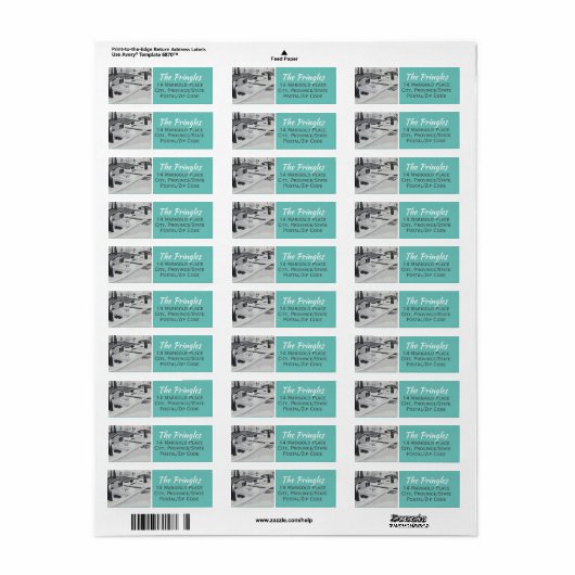 Middeneeuwse moderne Return Address Label (Full Sheet)