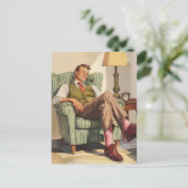 Middeneeuwse ontspanning: een herenrust briefkaart (Staand voorkant)