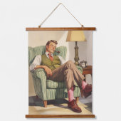 Middeneeuwse ontspanning: een herenrust hangend wandkleed (Voorkant)