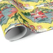 Middeneeuwse Santa Claus Florida trailer Cadeaupapier (Rol Hoek)