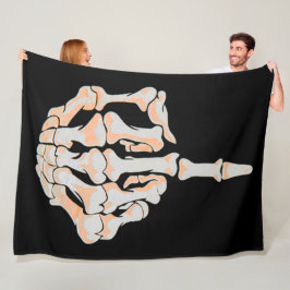 Middengember Skull Satin Achtergrond Fleece Deken