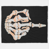 Middengember Skull Satin Achtergrond Fleece Deken (Voorkant (Horizontaal))