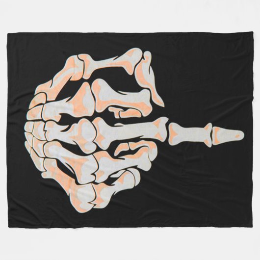 Middengember Skull Satin Achtergrond Fleece Deken (Voorkant (Horizontaal))