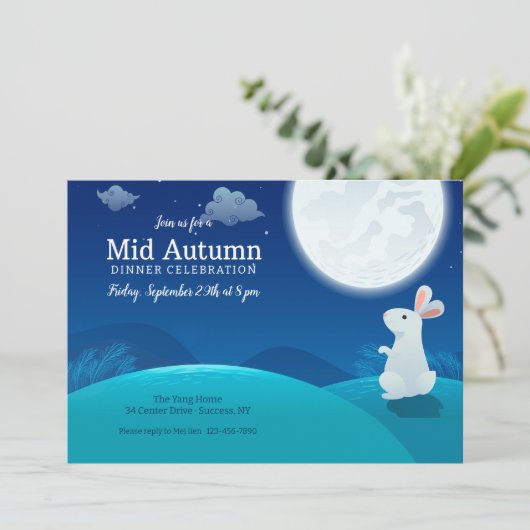 Middenherfst uitnodigingen (Staand voorkant)