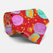 Middenherfstfestival maantaartlantaarn stropdas (Opgerold)