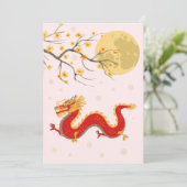 Middenherfstmaanfestival Dragon Feestdagenkaart (Staand voorkant)