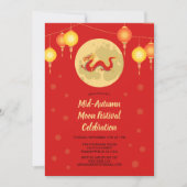 Middenherfstmaanfestival Dragon Feestdagenkaart (Voorkant)
