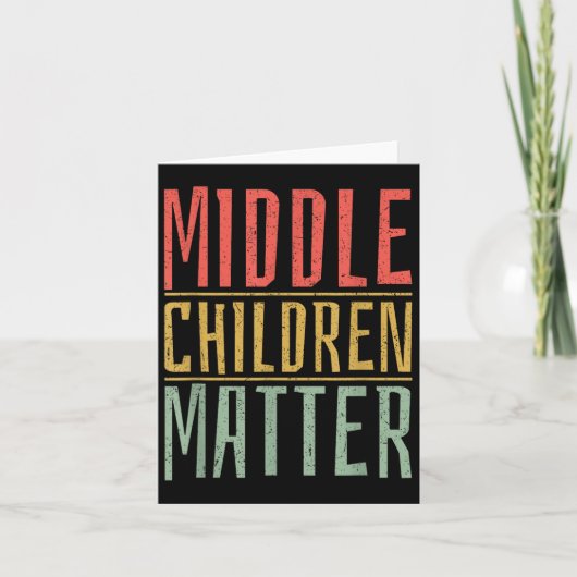 Middenkinderen Grappige Quote Broer/zus Dag Kaart (Voorkant)