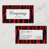 Middenlabel - Abstract zwart en rood II Visitekaartje (Voorkant / Achterkant)