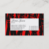 Middenlabel - Abstract zwart en rood Visitekaartje (Achterkant)
