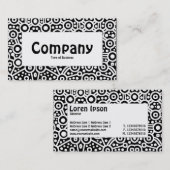 Middenlabel - Alien Curcuits II - zwart Visitekaartje (Voorkant / Achterkant)