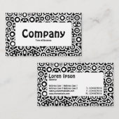 Middenlabel - Alien Curcuits II - zwart Visitekaartje (Voorkant / Achterkant)