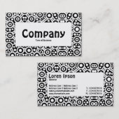 Middenlabel - Alien Curcuits - zwart Visitekaartje (Voorkant / Achterkant)