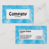 Middenlabel - blauwe curven visitekaartje (Voorkant / Achterkant)