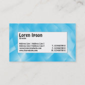 Middenlabel - blauwe curven visitekaartje (Achterkant)