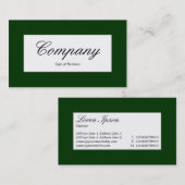 Middenlabel - donkergroen (003300) visitekaartje (Voorkant / Achterkant)