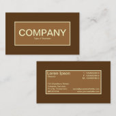 Middenlabel II - Bruin met bruin 57320F Visitekaartje (Voorkant / Achterkant)