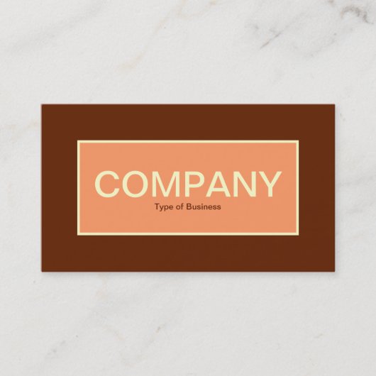 Middenlabel II - Perzik met bruin 632100 Visitekaartje (Voorkant)