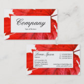 Middenlabel - Japans leder Visitekaartje (Voorkant / Achterkant)