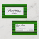 Middenlabel - Lijnpatroon - Zwart en groen Visitekaartje (Voorkant / Achterkant)