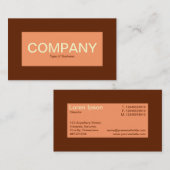 Middenlabel - Perzik met bruin 632100 Visitekaartje (Voorkant / Achterkant)