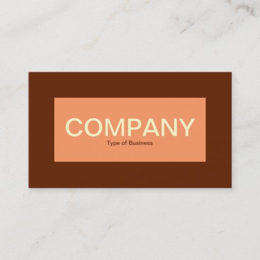 Middenlabel - Perzik met bruin 632100 Visitekaartje (Voorkant)