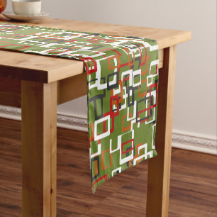 Middenmidden atoomlijstrunner korte tafelloper