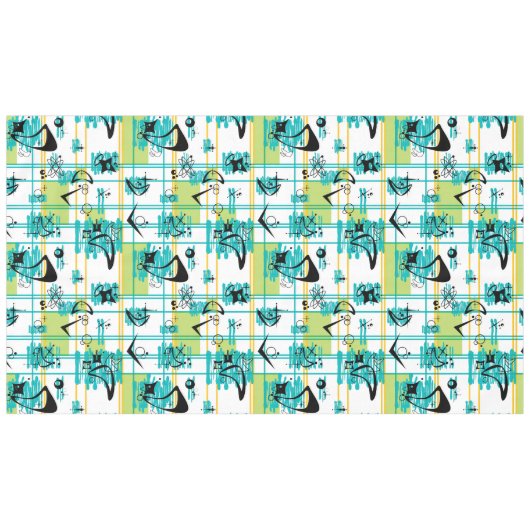 Middenmidden Madras Tafelkleed (Voorkant (Horizontaal))