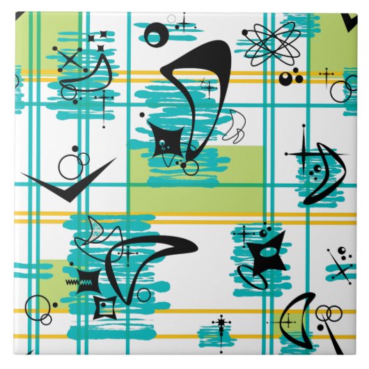 Middenmidden Madras Tegeltje (Voorkant)