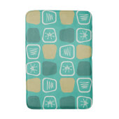 Middenmidden Modern Stretched Squares Turquoise Badmat (Voorkant Verticaal)