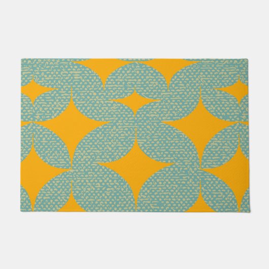 Middenmidden Modern Turquoise Diamond Deurmat (Voorkant)