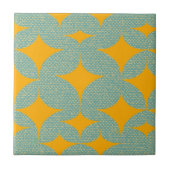 Middenmidden Modern Turquoise Diamond Tegeltje (Voorkant)