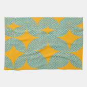 Middenmidden Modern Turquoise Diamond Theedoek (Horizontaal)