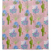 Middenmidden modern woestijnlandschap Alle kleuren Douchegordijn (Voorkant)