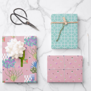 Middenmidden modern woestijnlandschap Alle kleuren Inpakpapier Vel