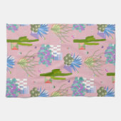 Middenmidden modern woestijnlandschap Alle kleuren Theedoek (Horizontaal)